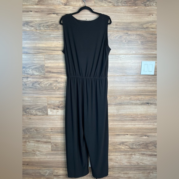 Emma & Michele | Black Sleeveless Jumpsuit with Gold Hardware | Size XL - Picture 4 of 11